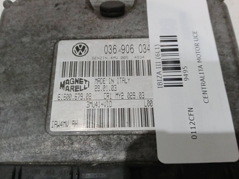 Recambio de centralita motor uce para seat ibiza iii (6l1) 2.0 referencia OEM IAM 036906034 61600.679.08  Recambio de centralita motor uce para seat ibiza iii (6l1) 2.0 referencia OEM IAM 036906034 61600.679.08