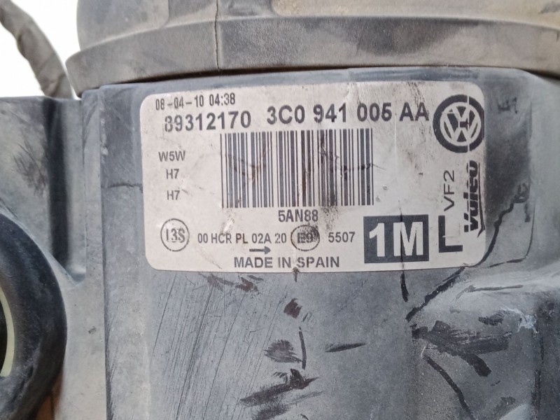 Recambio de faro izquierdo para volkswagen passat b6 (3c2) 2.0 tdi referencia OEM IAM 3C0941005AA  89312170