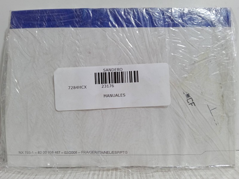 Recambio de manuales para dacia sandero 1.2 16v referencia OEM IAM   