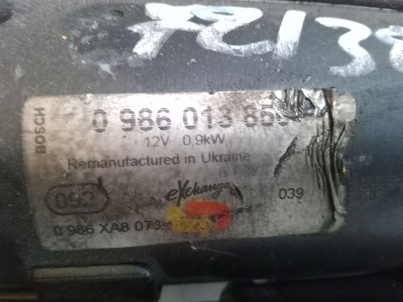 Recambio de motor arranque para peugeot 307 (3a/c) 1.6 16v referencia OEM IAM 0986013850  