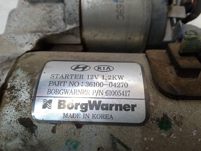 Recambio de motor arranque para kia stonic (yb) 1.0 t-gdi referencia OEM IAM 3610004270  61005417