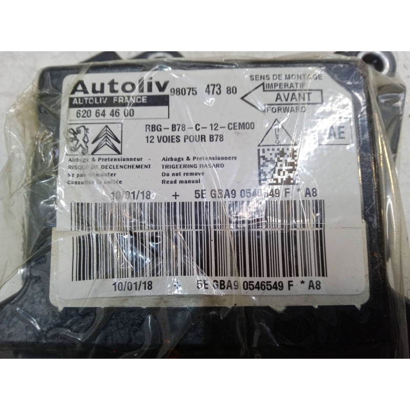 Recambio de centralita airbag para citroën c4 grand picasso ii (da_, de_) 2.0 bluehdi 150 referencia OEM IAM 9807547380  6206446