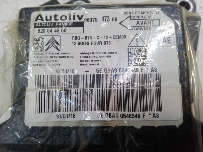 Recambio de centralita airbag para citroën c4 grand picasso ii (da_, de_) 2.0 bluehdi 150 referencia OEM IAM 9807547380  6206446