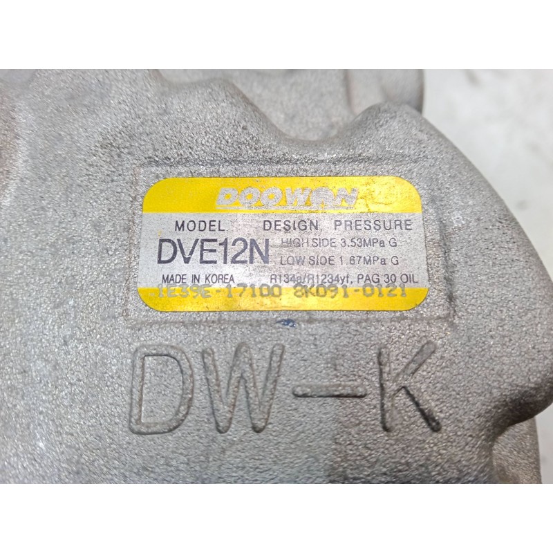 Recambio de compresor a/a para kia stonic (yb) 1.0 t-gdi referencia OEM IAM DVE12N  1E39E-17100