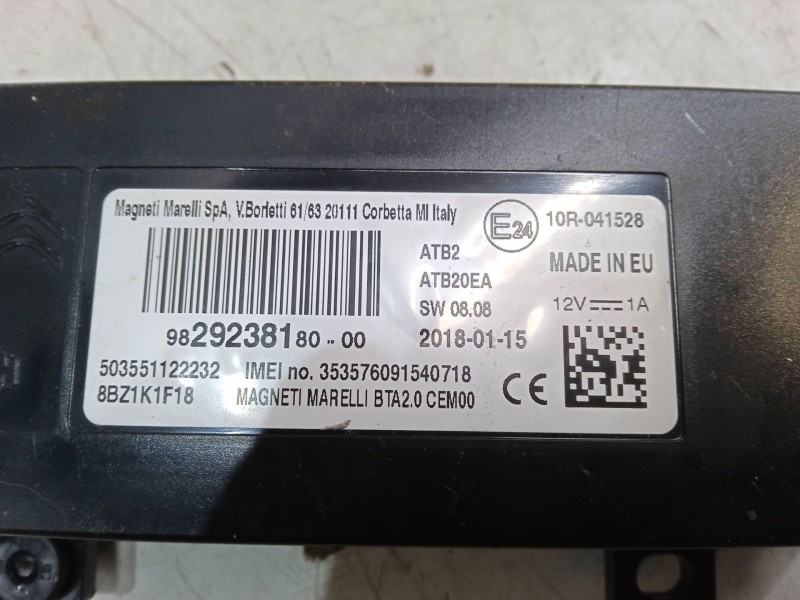 Recambio de centralita bluetooth para citroën c4 grand picasso ii (da_, de_) 2.0 bluehdi 150 referencia OEM IAM 9829238180  