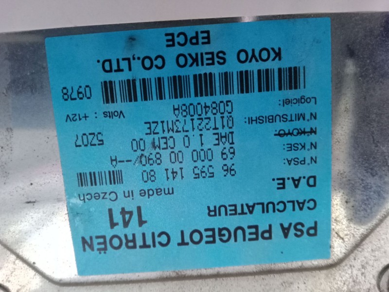 Recambio de centralita airbag para citroën c3 i (fc_, fn_) 1.4 i referencia OEM IAM 9659514180 69 000 00 890--A Q1T22173M1ZE