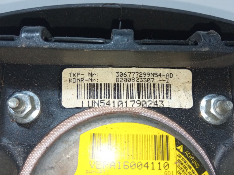 Recambio de airbag volante para dacia sandero 1.2 16v referencia OEM IAM 8200823307  3064537