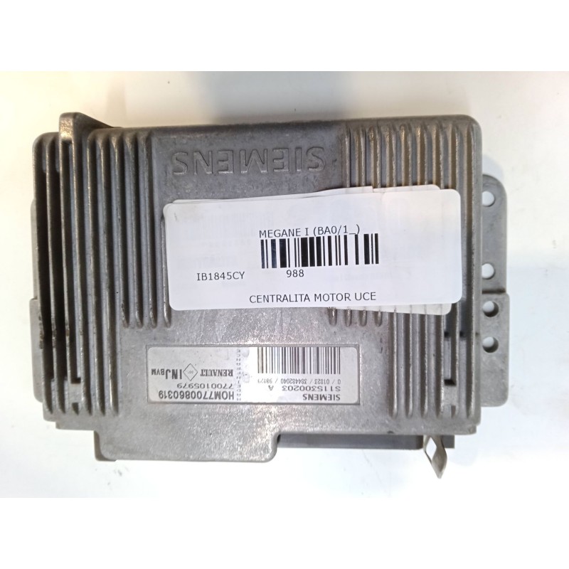 Recambio de centralita motor uce para renault megane i (ba0/1_) 1.6 e (ba0f, ba0s) referencia OEM IAM 7700860319 S115300203 A HO