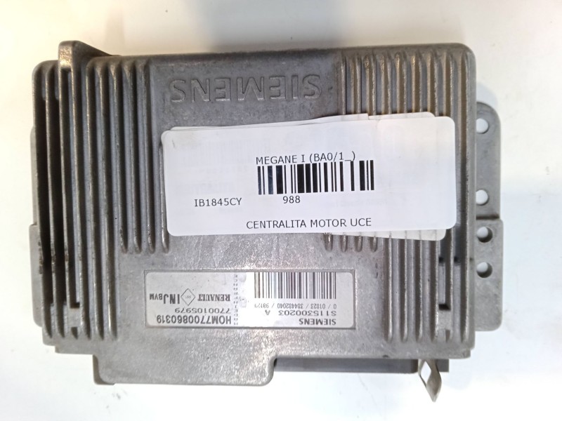 Recambio de centralita motor uce para renault megane i (ba0/1_) 1.6 e (ba0f, ba0s) referencia OEM IAM 7700860319 S115300203 A HO