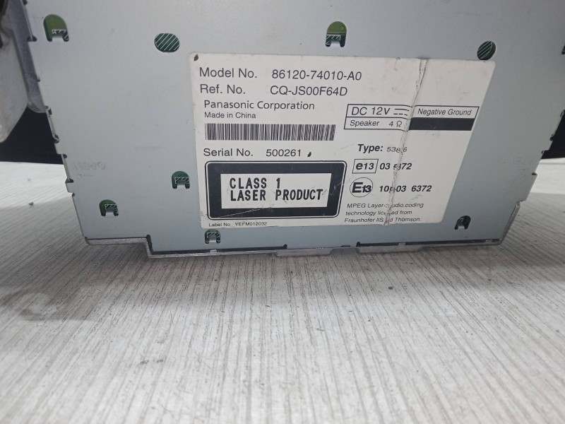 Recambio de radio cd para toyota iq (_j1_) 1.33 (ngj10_) referencia OEM IAM 1FF012098  