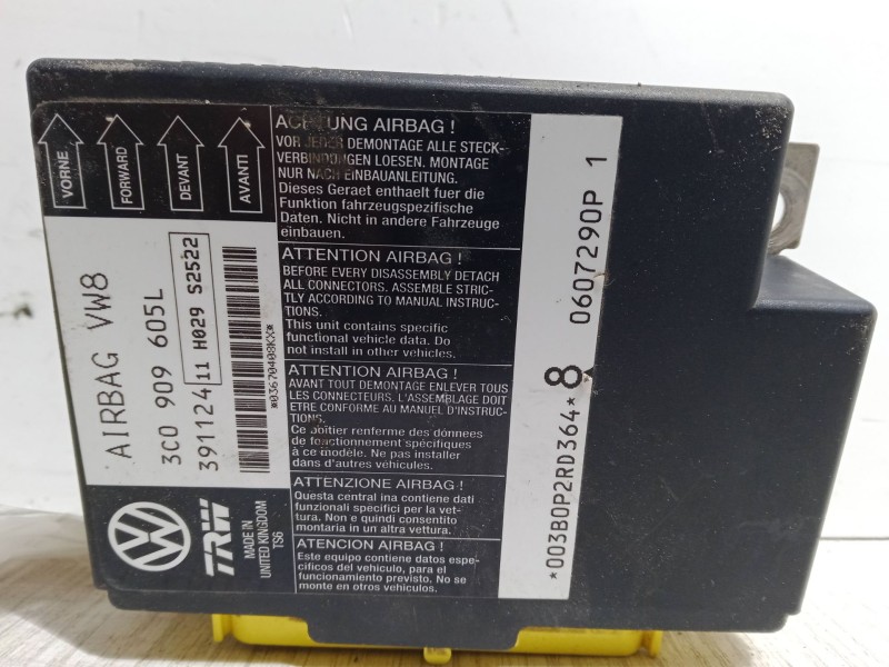 Recambio de centralita airbag para seat leon (1p1) 1.9 tdi referencia OEM IAM 3C0909605L.  
