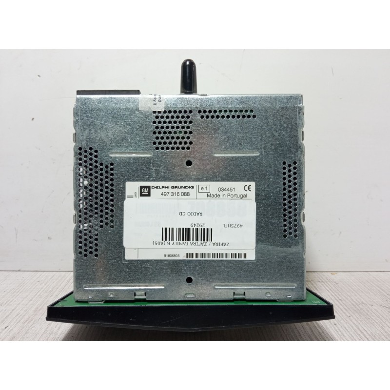 Recambio de radio cd para opel zafira / zafira family b (a05) 1.7 cdti (m75) referencia OEM IAM 497316088  