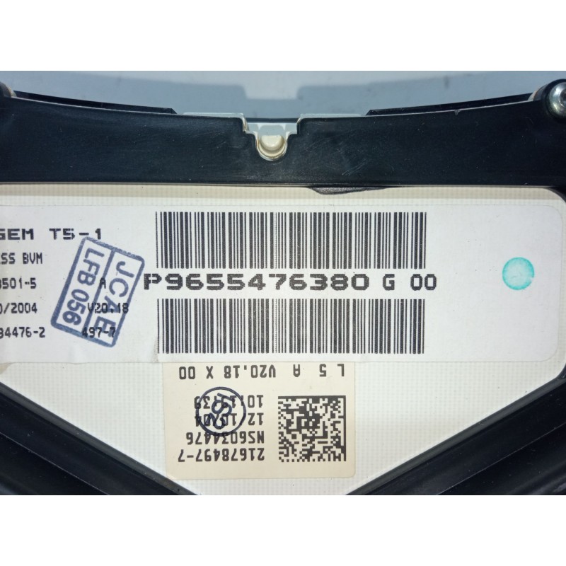 Recambio de cuadro instrumentos para peugeot 307 (3a/c) 1.4 16v referencia OEM IAM 21651862-5 P9655476380 G 