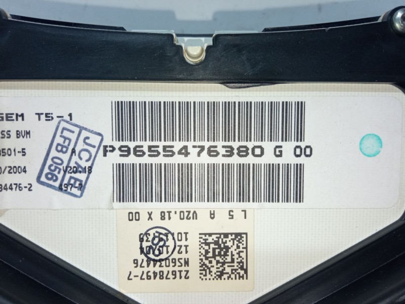 Recambio de cuadro instrumentos para peugeot 307 (3a/c) 1.4 16v referencia OEM IAM 21651862-5 P9655476380 G 