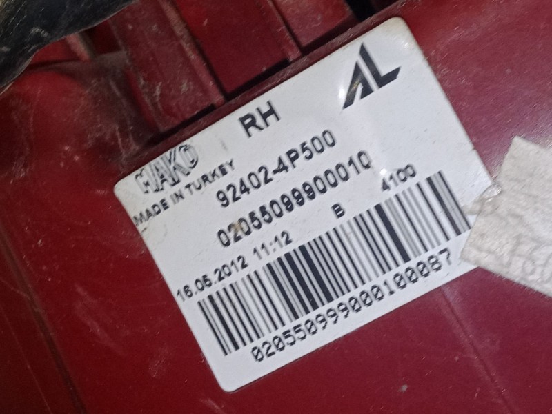 Recambio de piloto trasero derecho para hyundai i20 i (pb, pbt) 1.2 referencia OEM IAM 924024P500  