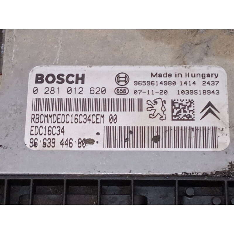 Recambio de centralita motor uce para citroën berlingo / berlingo first monospace (mf_, gjk_, gfk_) 1.6 hdi 75 (mf9hw, gj9hwc, g