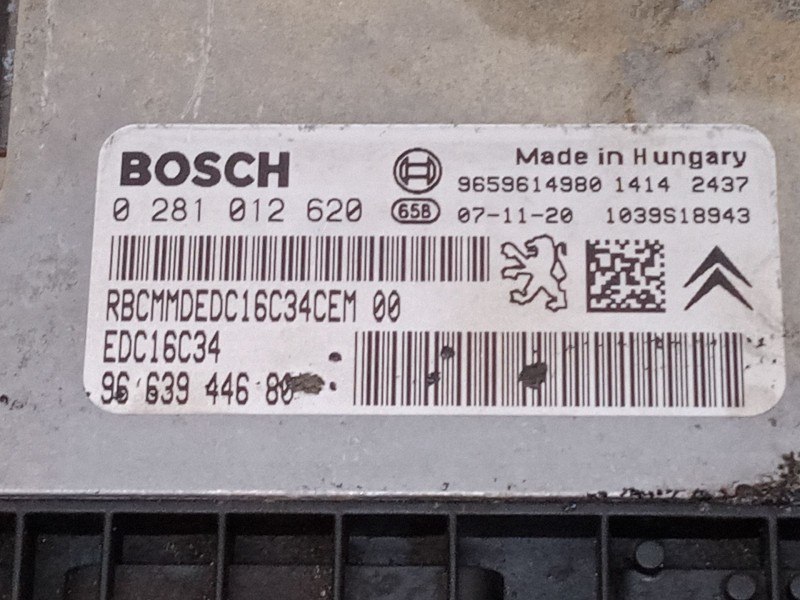 Recambio de centralita motor uce para citroën berlingo / berlingo first monospace (mf_, gjk_, gfk_) 1.6 hdi 75 (mf9hw, gj9hwc, g