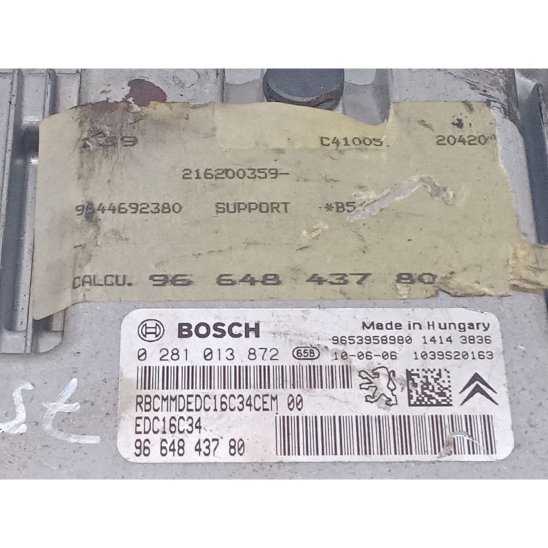 Recambio de centralita motor uce para citroën c4 ii (nc_) 1.6 hdi 90 referencia OEM IAM   