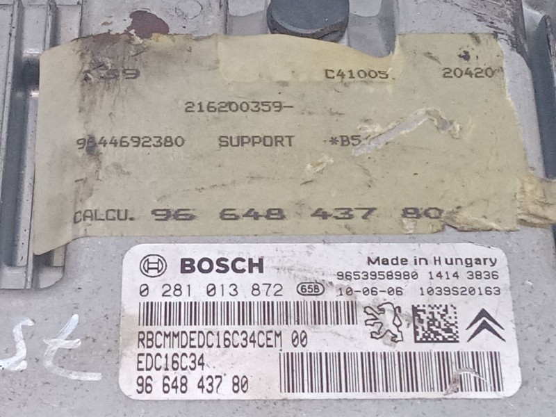 Recambio de centralita motor uce para citroën c4 ii (nc_) 1.6 hdi 90 referencia OEM IAM   