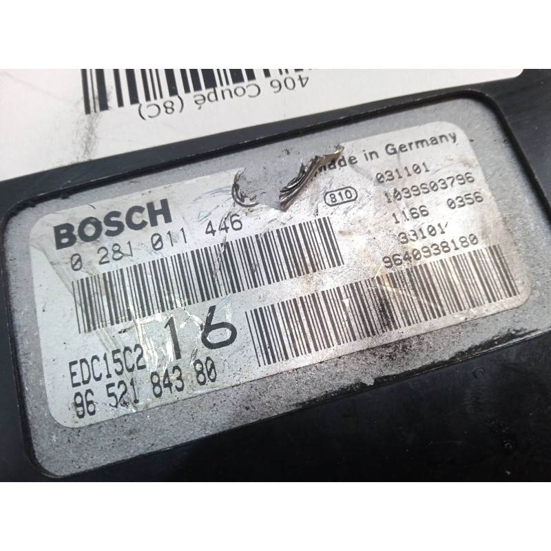 Recambio de centralita motor uce para peugeot 406 coupé (8c) 2.2 hdi referencia OEM IAM 96521843809640938180 EDC15C2 0281011446