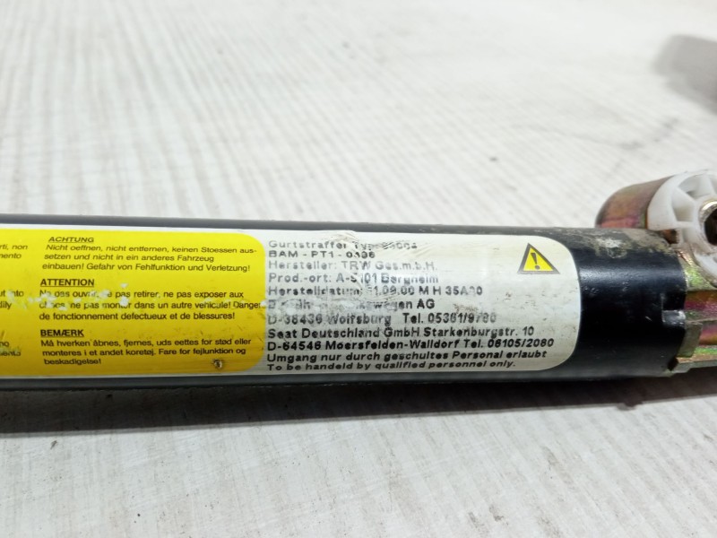 Recambio de cinturon con pretensor delantero derecho para seat inca (6k9) 1.9 d referencia OEM IAM   