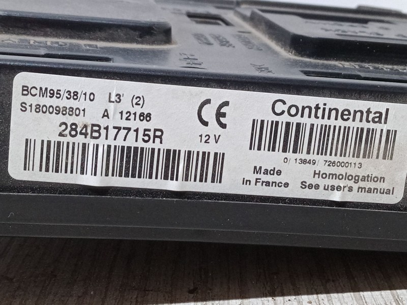 Recambio de bsi para renault scénic iii (jz0/1_) 1.6 dci (jz00, jz12) referencia OEM IAM 284B17715R S180098801 BCM953810