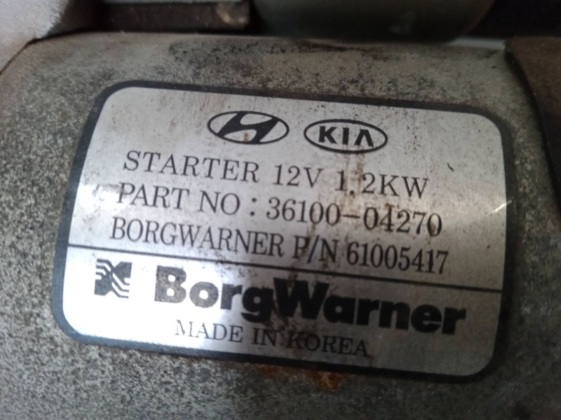 Recambio de motor arranque para hyundai i20 ii (gb, ib) 1.0 t-gdi referencia OEM IAM 3610004270  61005417