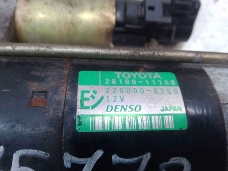 Recambio de motor arranque para toyota yaris (_p1_) 1.3 (ncp10_, scp12_) referencia OEM IAM 2815016160  2280006750