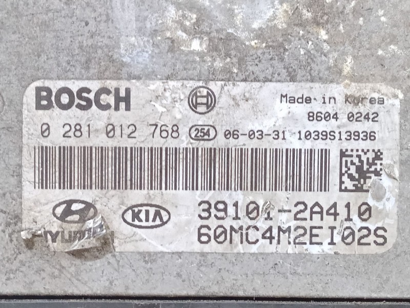 Recambio de centralita motor uce para hyundai accent iii sedán (mc) 1.5 crdi gls referencia OEM IAM 0281012768 39101-2A410 60MC4