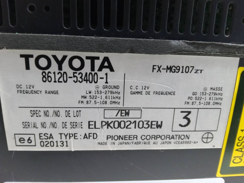 Recambio de radio cd para lexus is ii (_e2_) 220d (ale20) referencia OEM IAM   