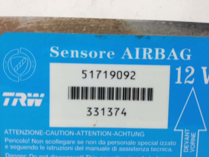 Recambio de centralita airbag para fiat punto (188_) 1.2 60 (188.030, .050, .130, .150, .230, .250) referencia OEM IAM 51719092 