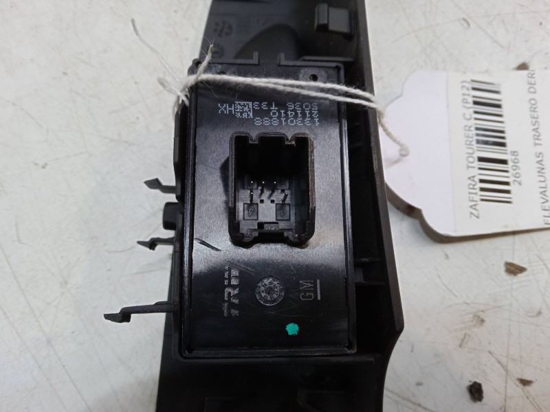 Recambio de mando elevalunas trasero derecho para opel zafira tourer c (p12) 1.4 lpg (75) referencia OEM IAM 13301888  