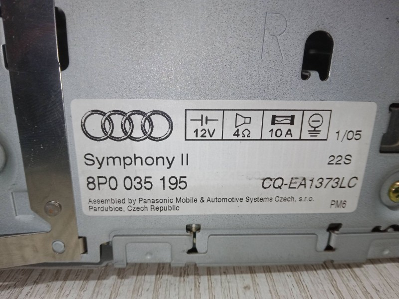 Recambio de radio cd para audi a3 sportback (8pa) 2.0 tdi 16v referencia OEM IAM CQ-EA1373LC   Recambio de radio cd para audi a3 sportback (8pa) 2.0 tdi 16v referencia OEM IAM CQ-EA1373LC
