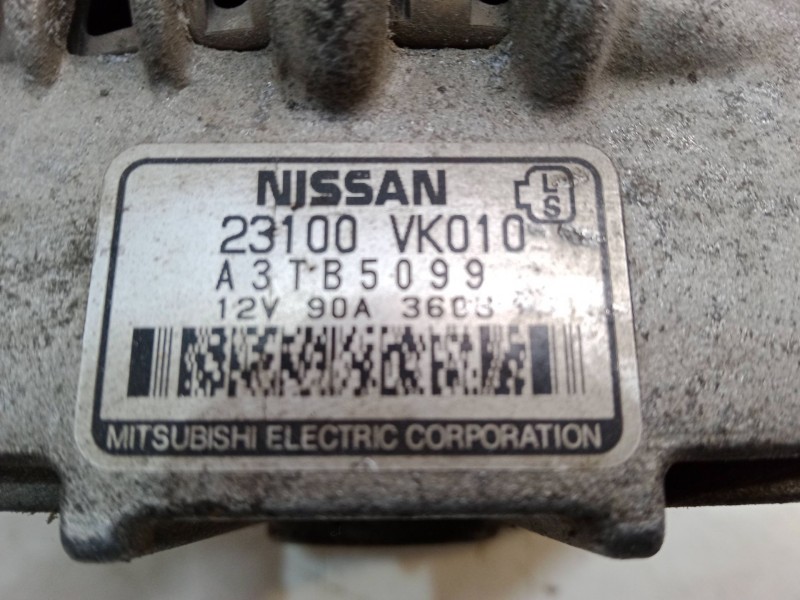 Recambio de alternador para nissan pick up (d22) 2.5 di referencia OEM IAM 23100VK010  A3TB5099