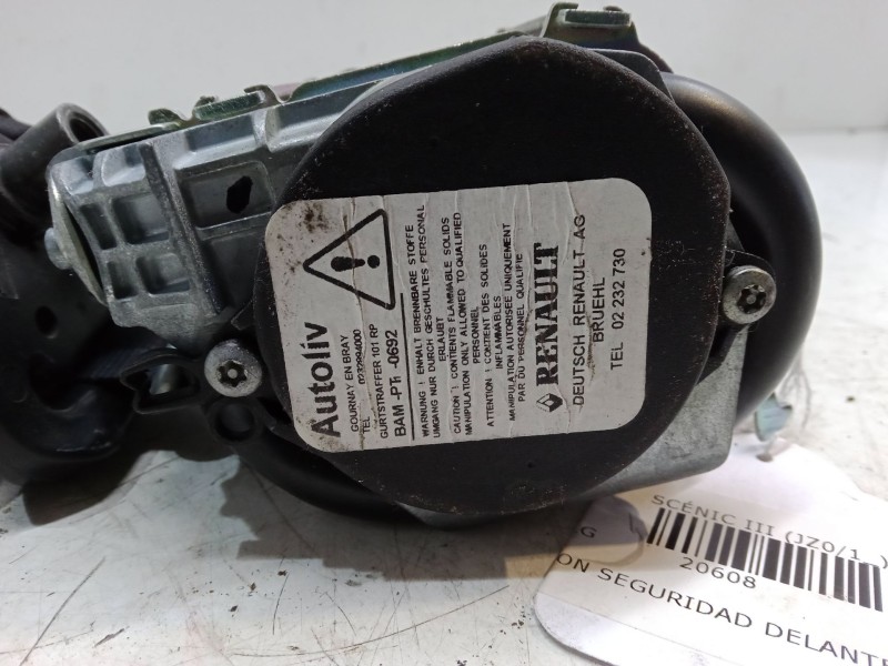 Recambio de cinturon seguridad delantero derecho para renault scénic iii (jz0/1_) 1.5 dci referencia OEM IAM   