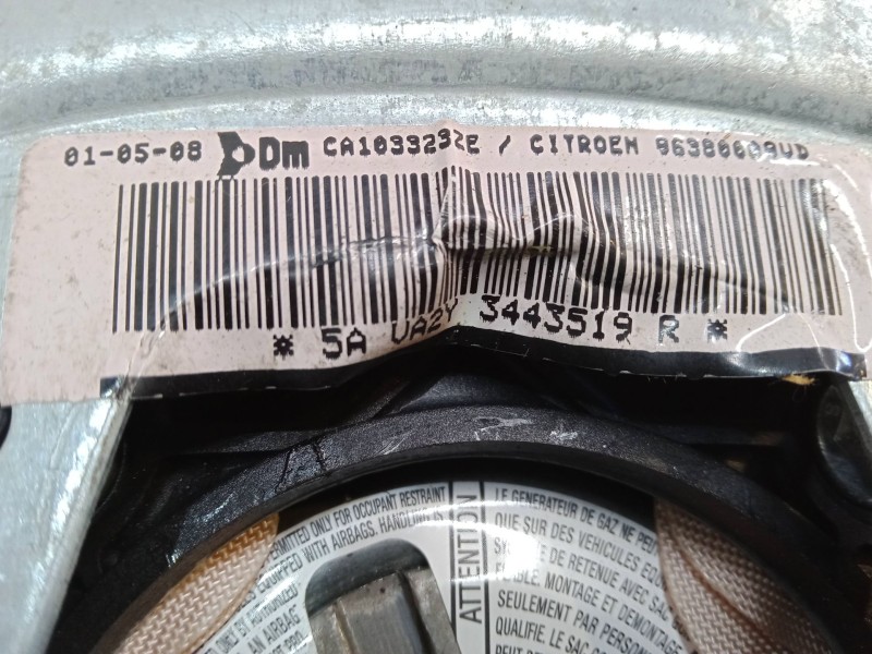 Recambio de airbag volante para citroën c3 i (fc_, fn_) 1.6 16v referencia OEM IAM 96380009VD  