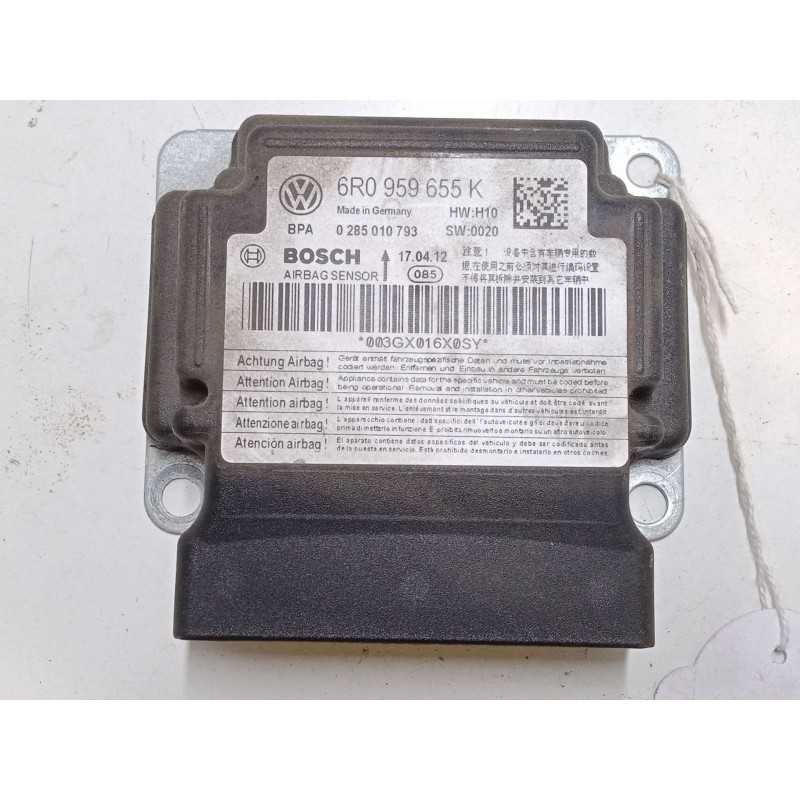 Recambio de centralita airbag para volkswagen polo v (6r1, 6c1) 1.2 tsi referencia OEM IAM 6R0959655K  0285010793