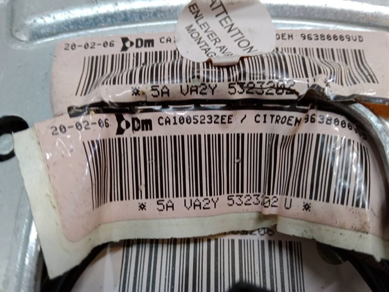 Recambio de airbag volante para citroën c2 (jm_) 1.1 referencia OEM IAM 96380009VD  
