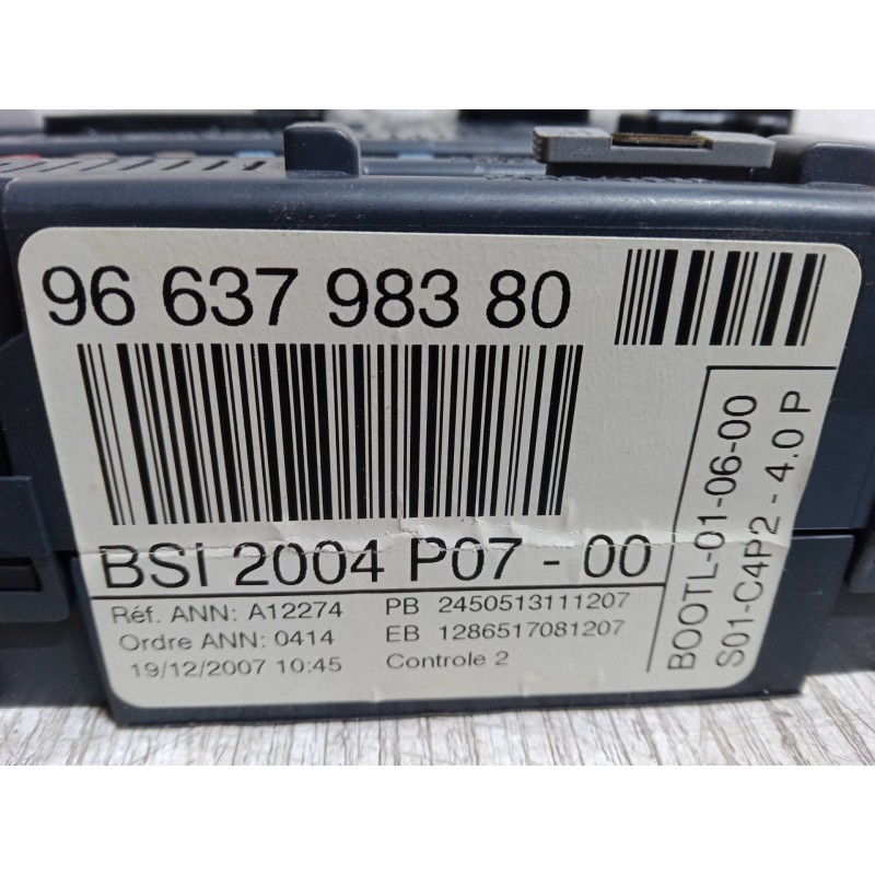 Recambio de bsi para peugeot 207 cc (wd_) 1.6 16v referencia OEM IAM 9663798380  BSI2004P0700