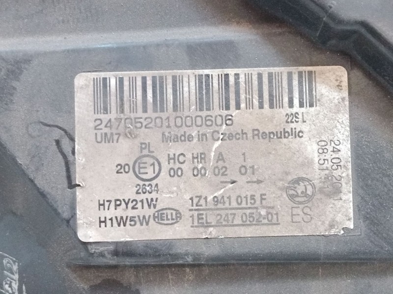 Recambio de faro izquierdo para skoda octavia ii combi (1z5) 1.6 tdi referencia OEM IAM 1Z1941015F  