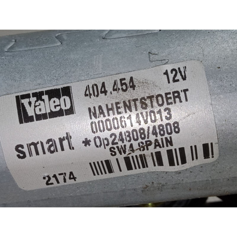 Recambio de motor limpia trasero para smart fortwo coupé (450) 0.7 (450.352, 450.332) referencia OEM IAM 0000614V013  404454