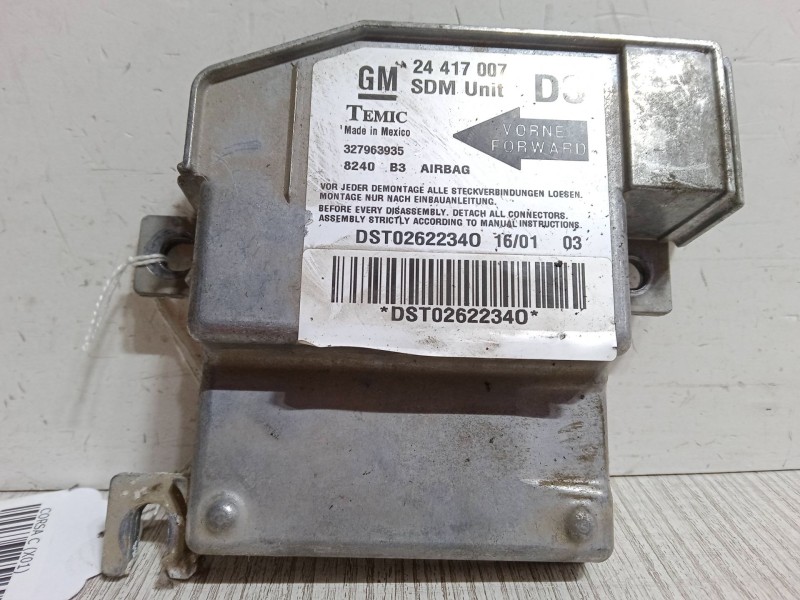 Recambio de centralita airbag para opel corsa c (x01) 1.2 (f08, f68) referencia OEM IAM 24417007DS  