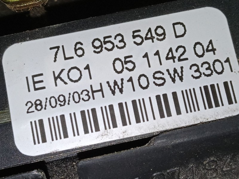 Recambio de mando luces para volkswagen touareg (7la, 7l6, 7l7) 2.5 r5 tdi referencia OEM IAM 7L6953549D.IEKO105114204   Recambio de mando luces para volkswagen touareg (7la, 7l6, 7l7) 2.5 r5 tdi referencia OEM IAM 7L6953549D.IEKO105114204