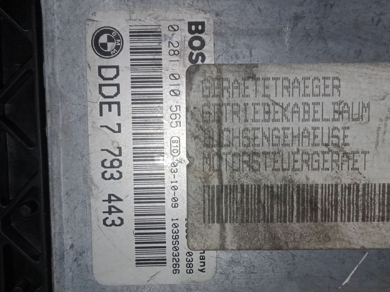 Recambio de centralita motor uce para bmw 3 compact (e46) 320 td referencia OEM IAM DDE7793443  0281010565
