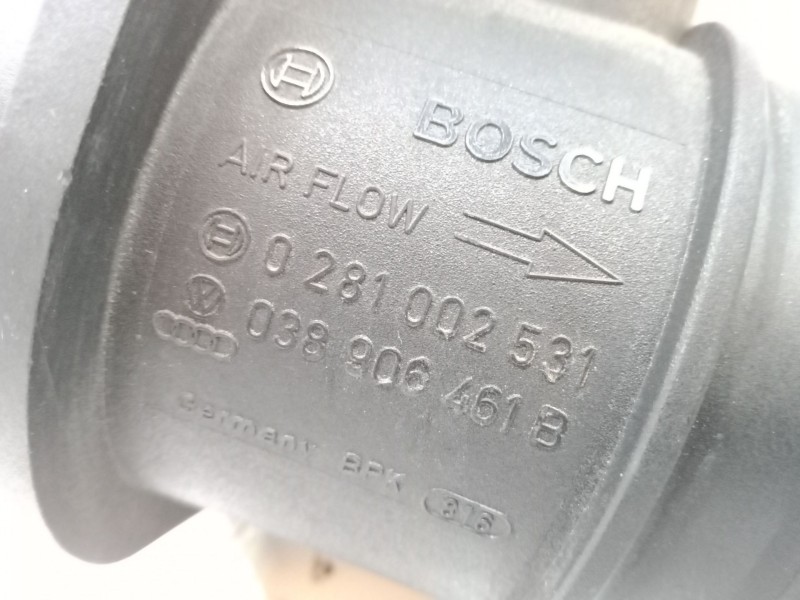 Recambio de caudalimetro para seat leon (1p1) 1.9 tdi referencia OEM IAM 038906461B  0281002531