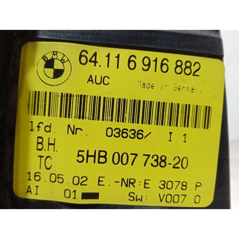 Recambio de mando climatizador para bmw 3 compact (e46) 320 td referencia OEM IAM 64.116916882.5HB007738-20  