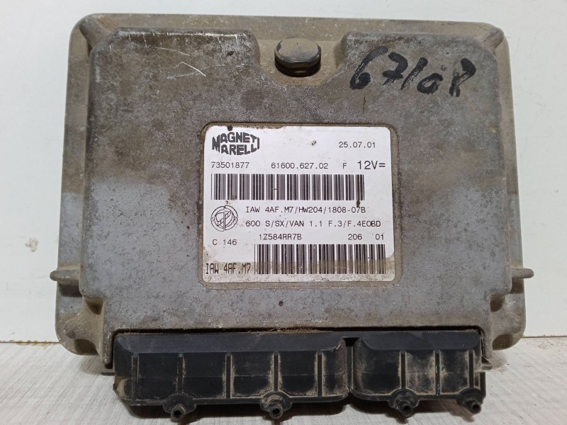 Recambio de centralita motor uce para fiat seicento / 600 (187_) 1.1 (187axb, 187axb1a, 187axc1a02) referencia OEM IAM 73501877 