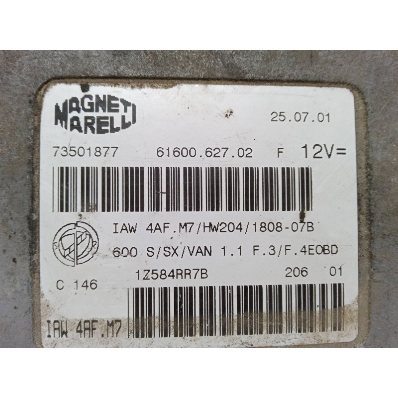 Recambio de centralita motor uce para fiat seicento / 600 (187_) 1.1 (187axb, 187axb1a, 187axc1a02) referencia OEM IAM 73501877 