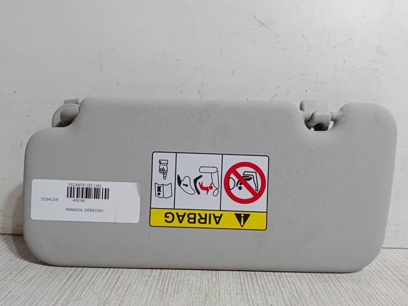 Recambio de parasol derecho para kia picanto iii (ja) 1.0 referencia OEM IAM   