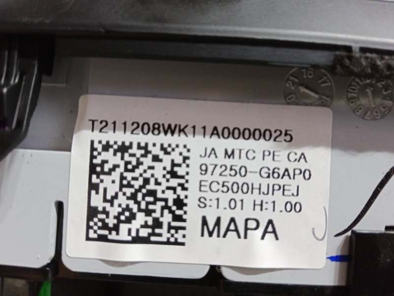 Recambio de mando calefaccion / a/a para kia picanto iii (ja) 1.0 referencia OEM IAM 97250G6AP0  